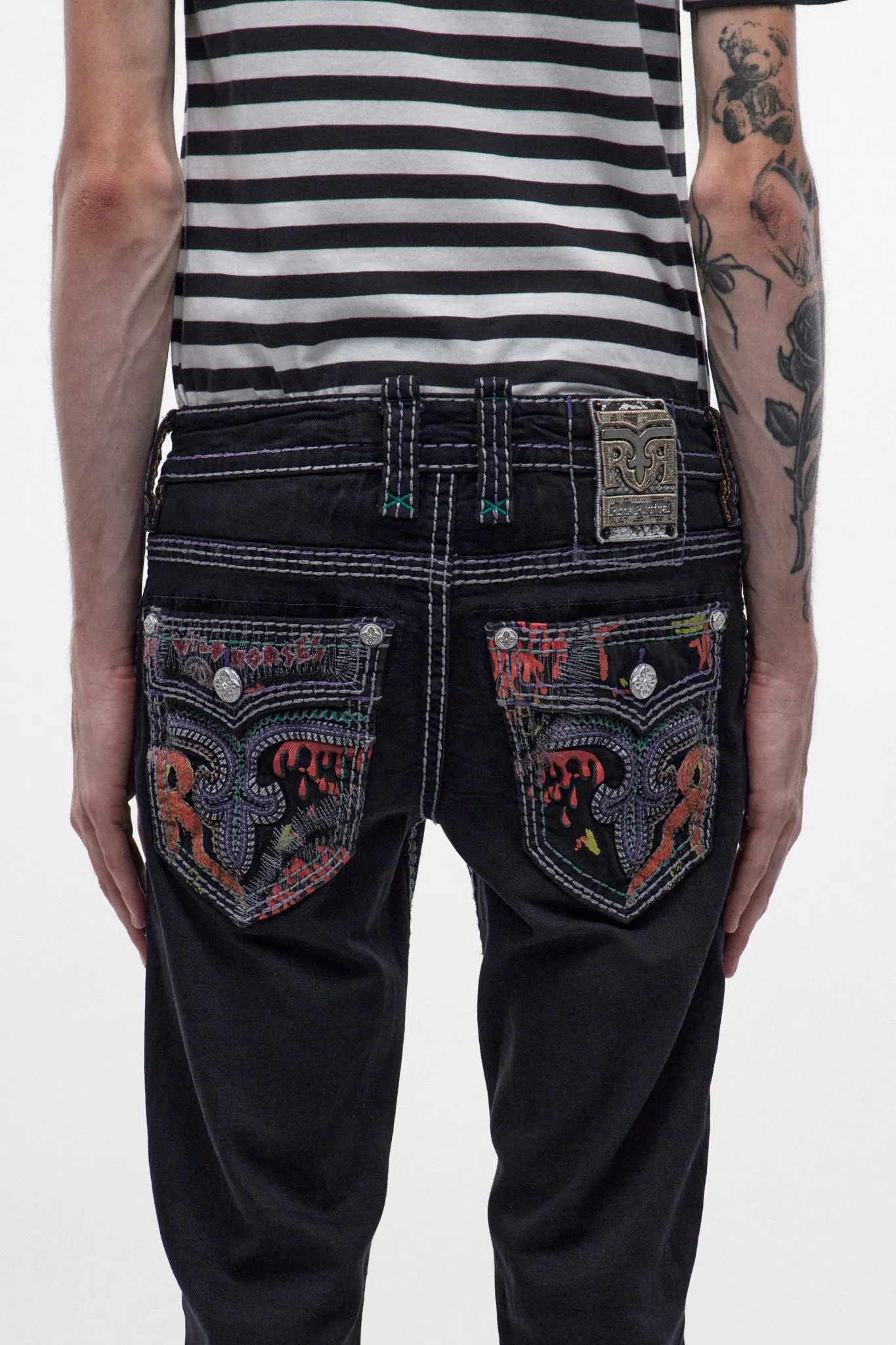 Armie Straight Jeans in Black Wash sold by Rock Revival product image thumbnail 2