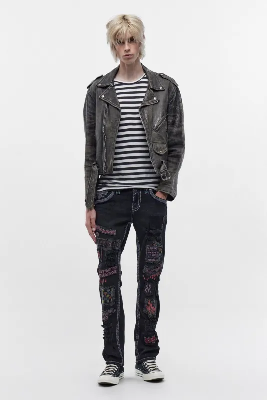 Armie Straight Jeans in Black Wash made by Rock Revival