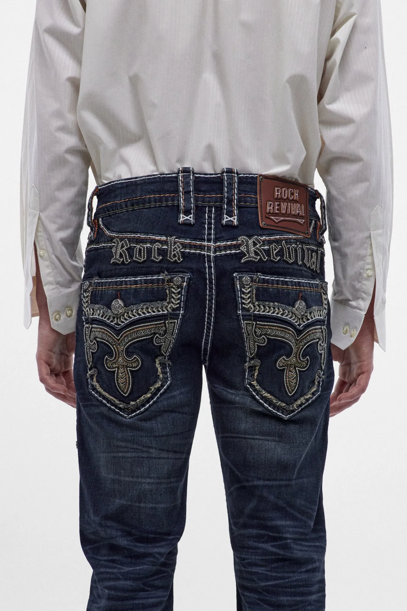 Jaydy Straight Jeans in Dark Blue sold by Rock Revival product image thumbnail 2