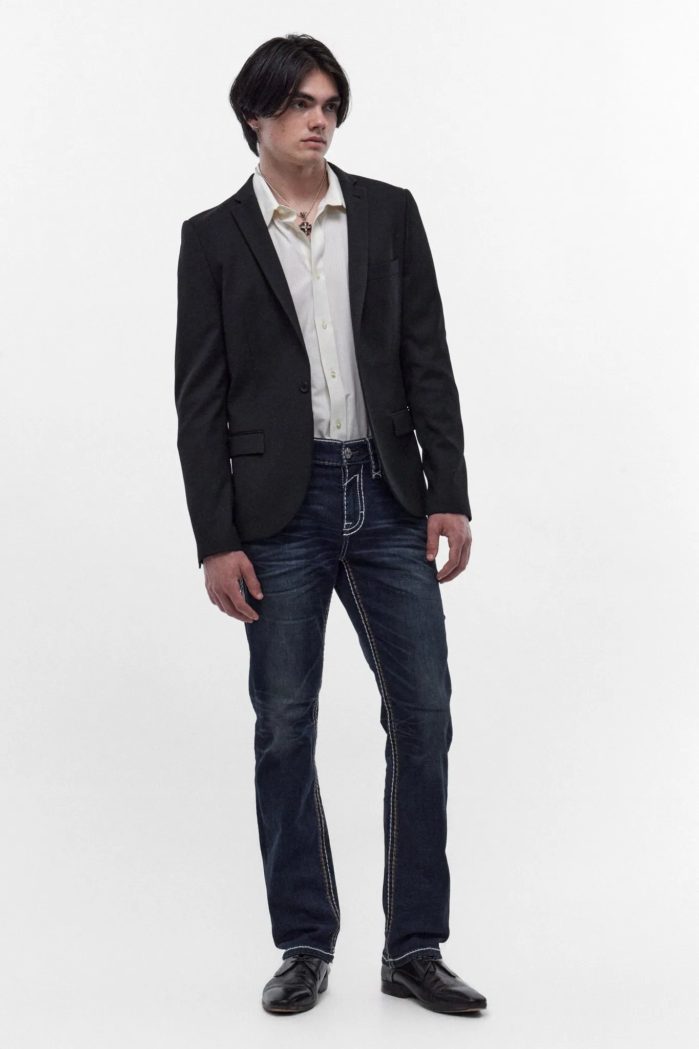 Jaydy Straight Jeans in Dark Blue sold by Rock Revival
