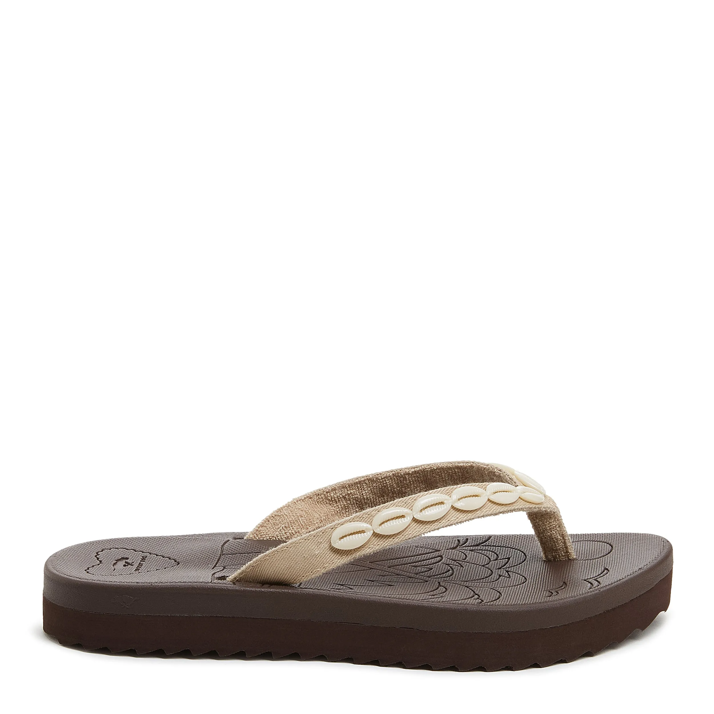 Tiny Khaki Shell Flip Flop sold by Rocket Dog