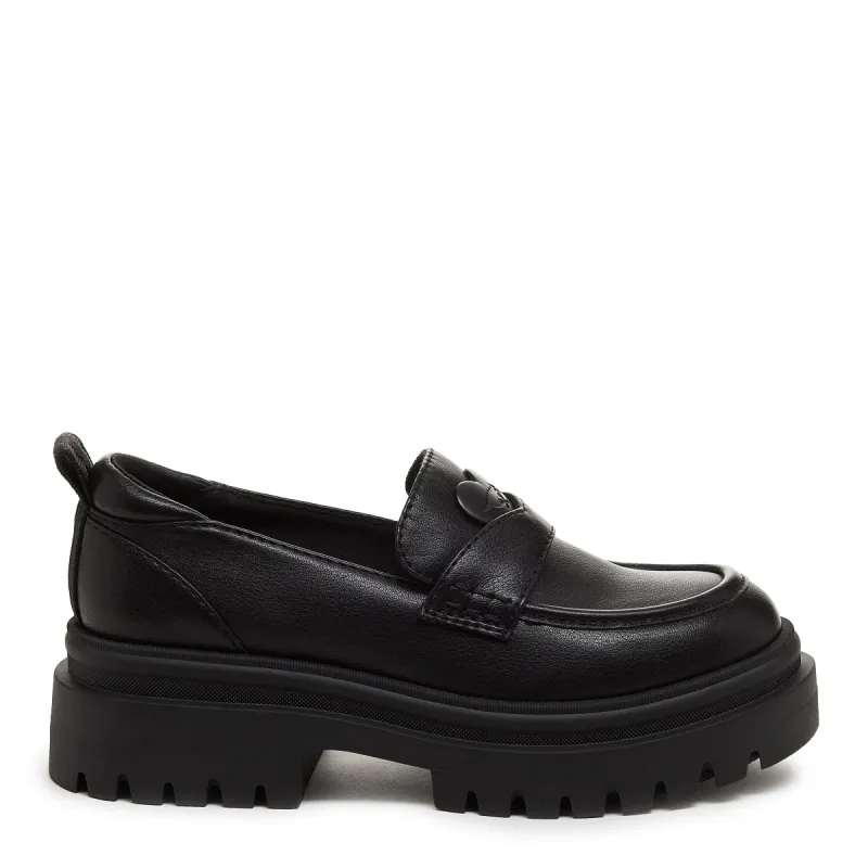 Dandy Black Platform Loafer made by Rocket Dog