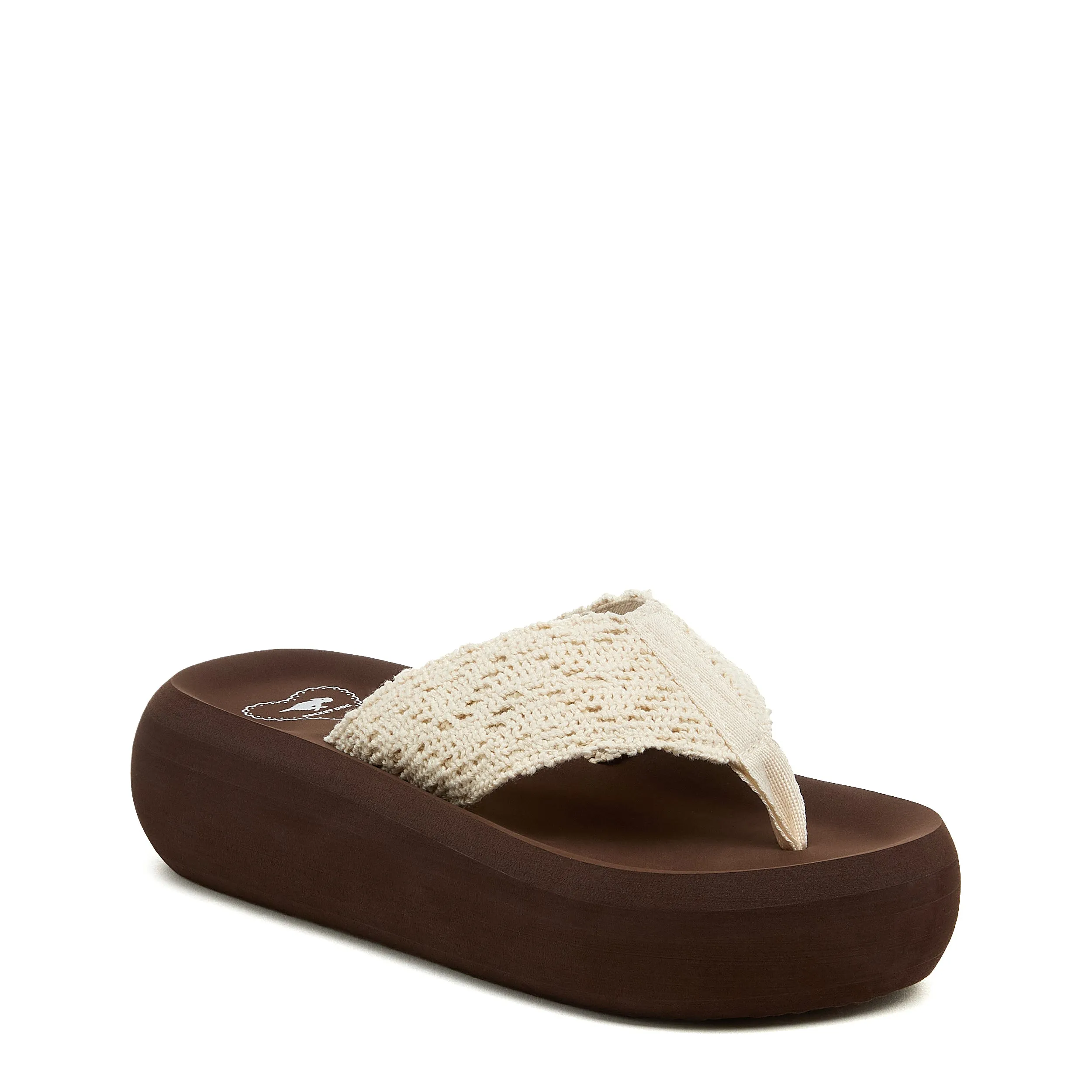 Sandy Natural Crochet Platform Flip Flop sold by Rocket Dog product image thumbnail 2