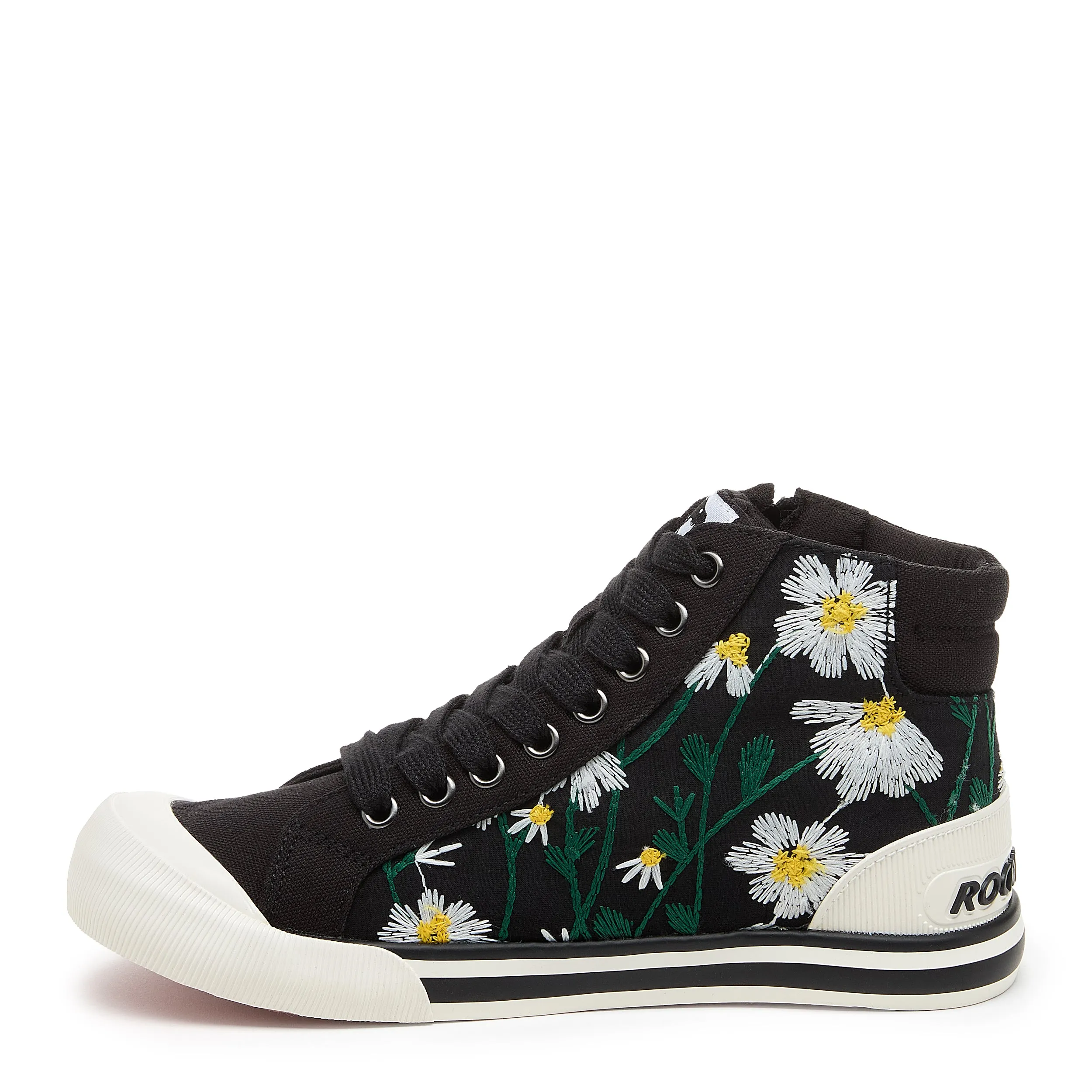 Jazzin Embroidered Floral Black High Top Sneaker sold by Rocket Dog product image thumbnail 3