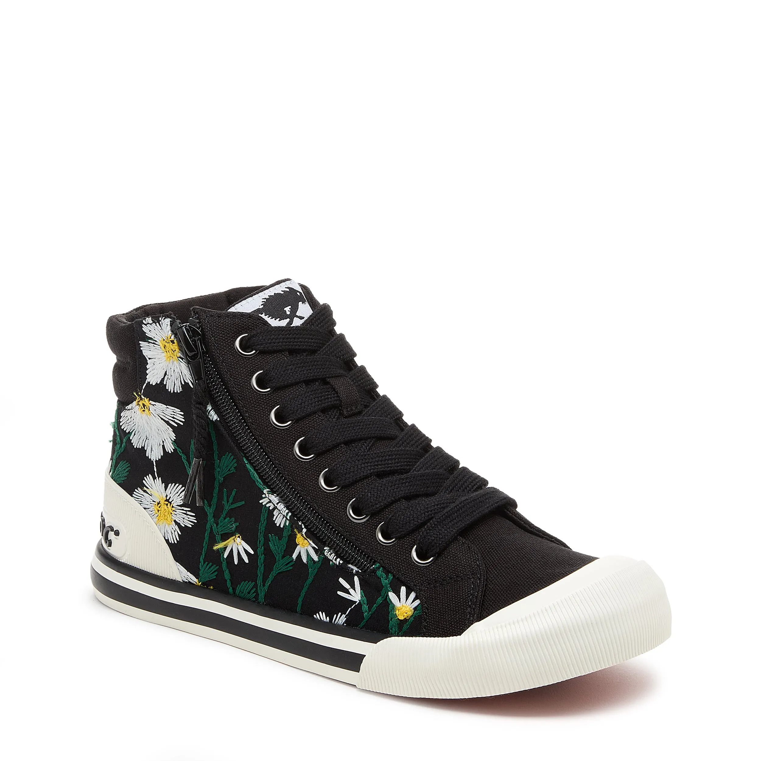 Jazzin Embroidered Floral Black High Top Sneaker sold by Rocket Dog product image thumbnail 2