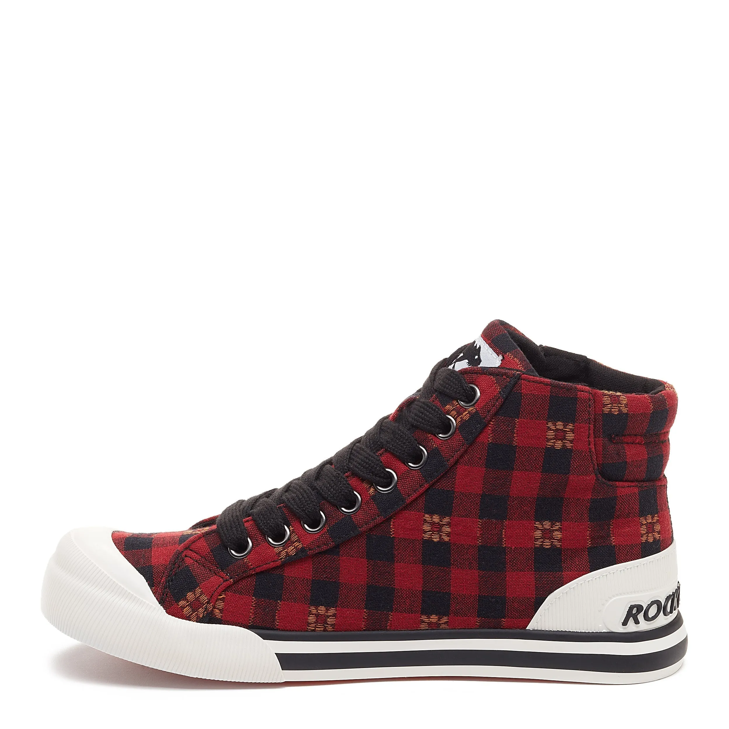 Jazzin Red Plaid Floral High Top Sneaker sold by Rocket Dog product image thumbnail 5