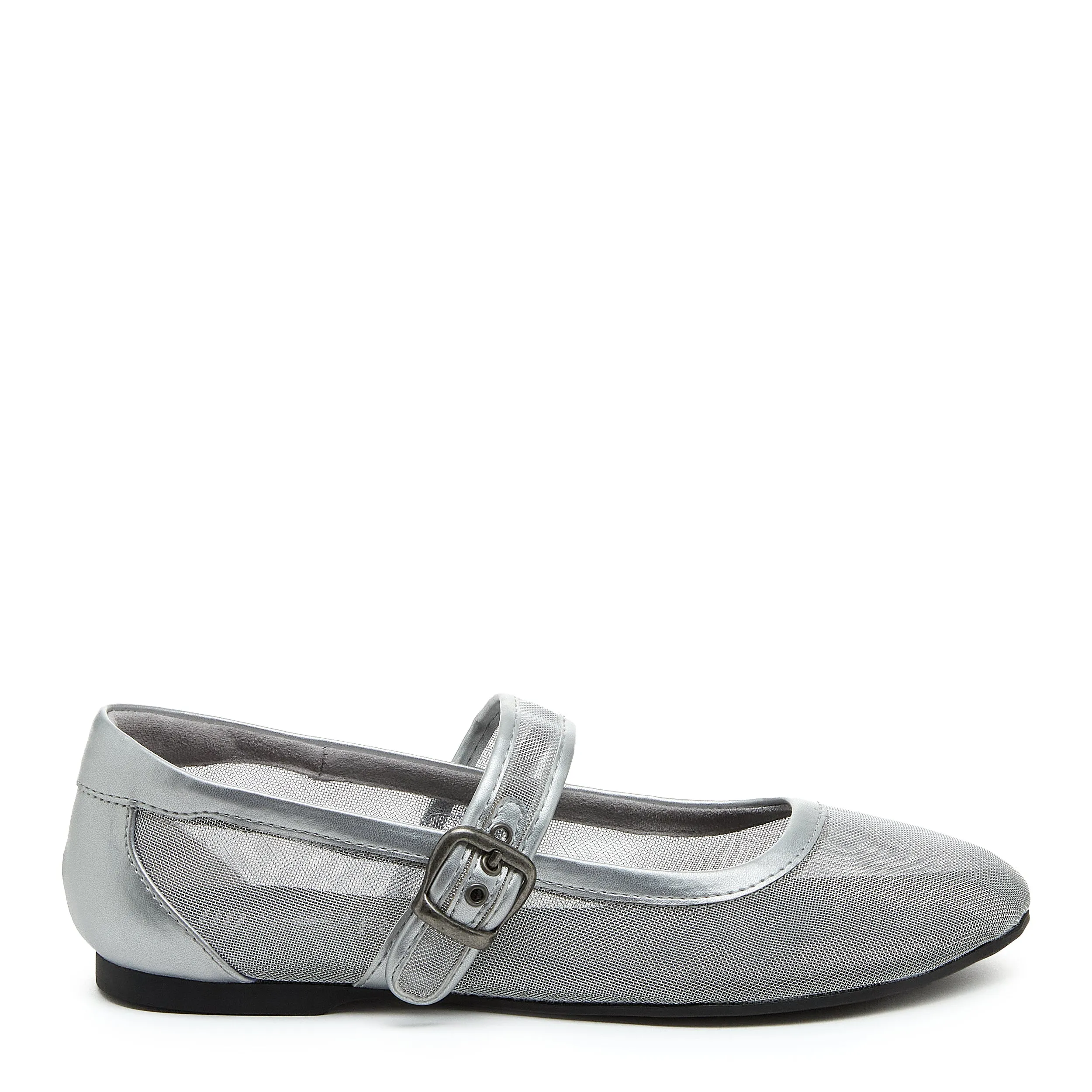 Emma Silver Mesh Ballet Flat sold by Rocket Dog