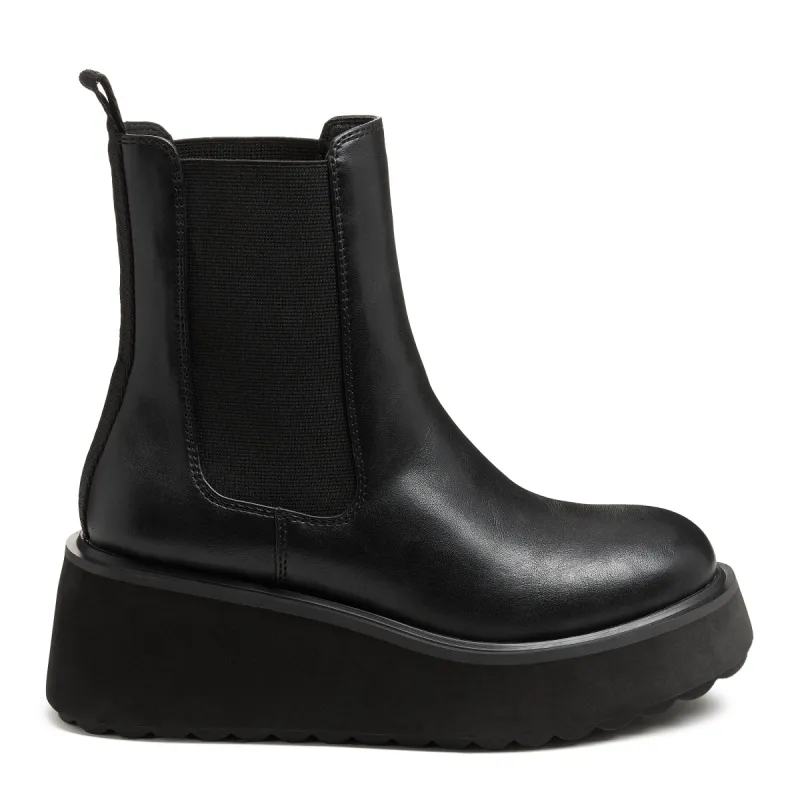 Heyday All Black Platform Chelsea Boot made by Rocket Dog