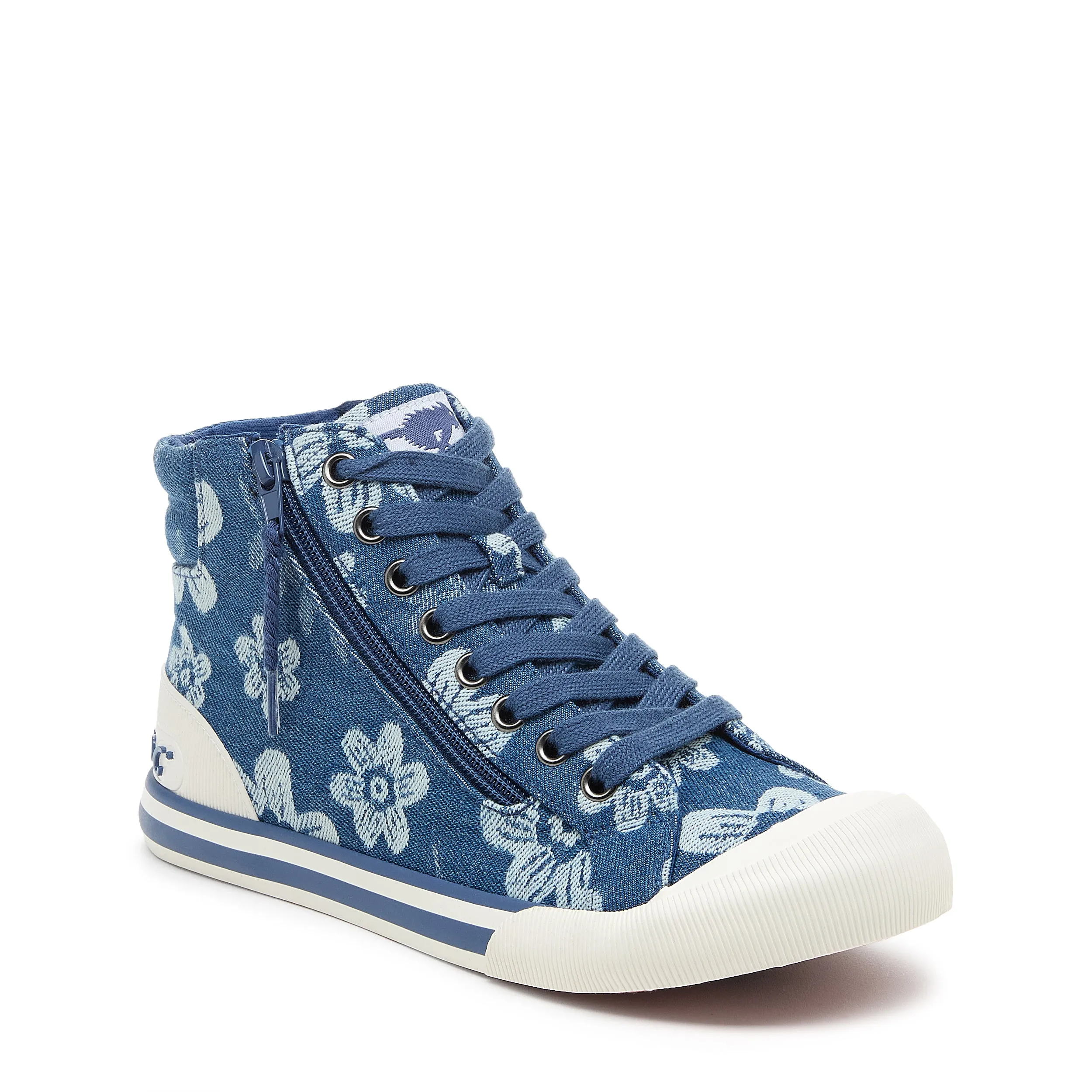 Jazzin Embroidered Floral Blue High Top Sneaker sold by Rocket Dog product image thumbnail 2