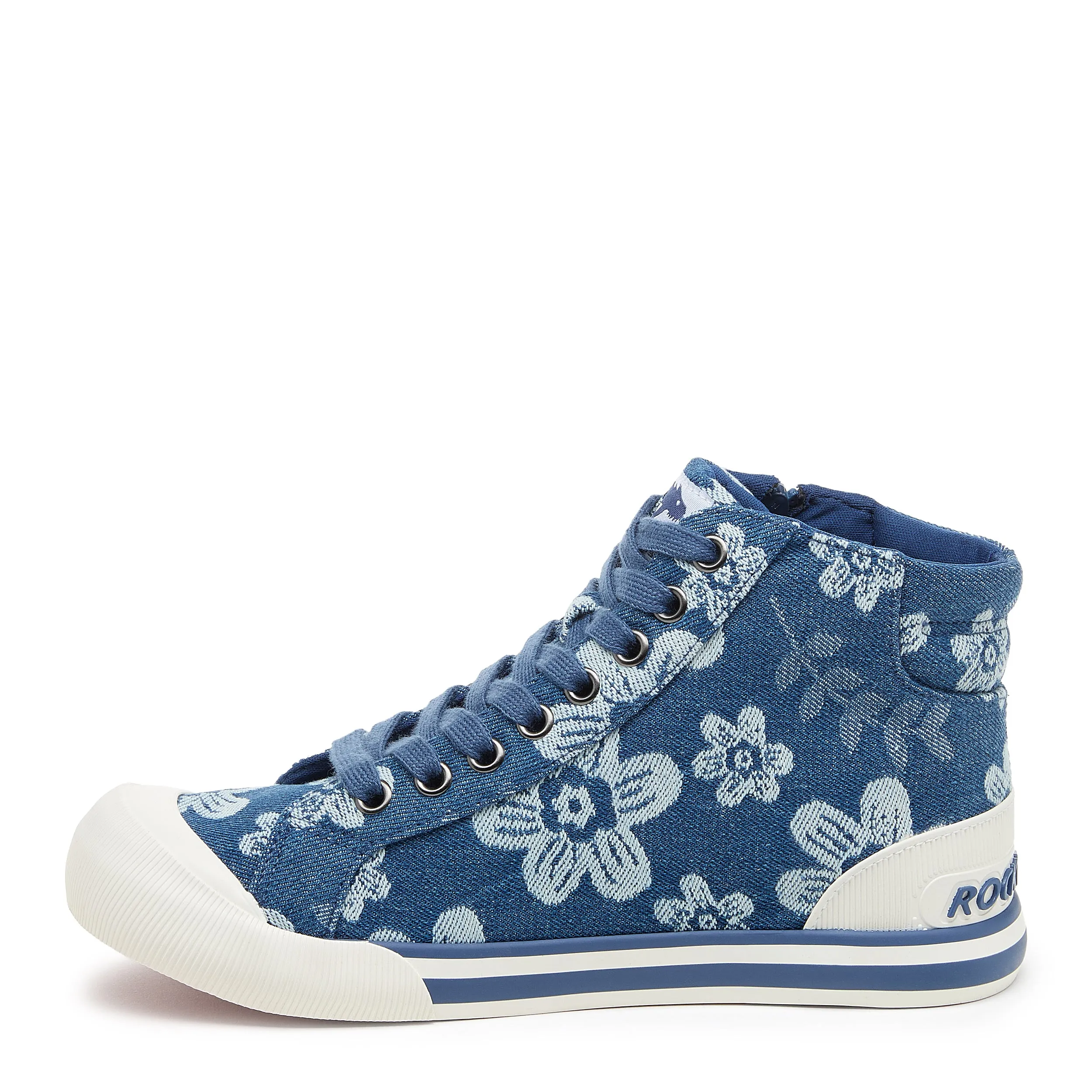 Jazzin Embroidered Floral Blue High Top Sneaker sold by Rocket Dog product image thumbnail 3