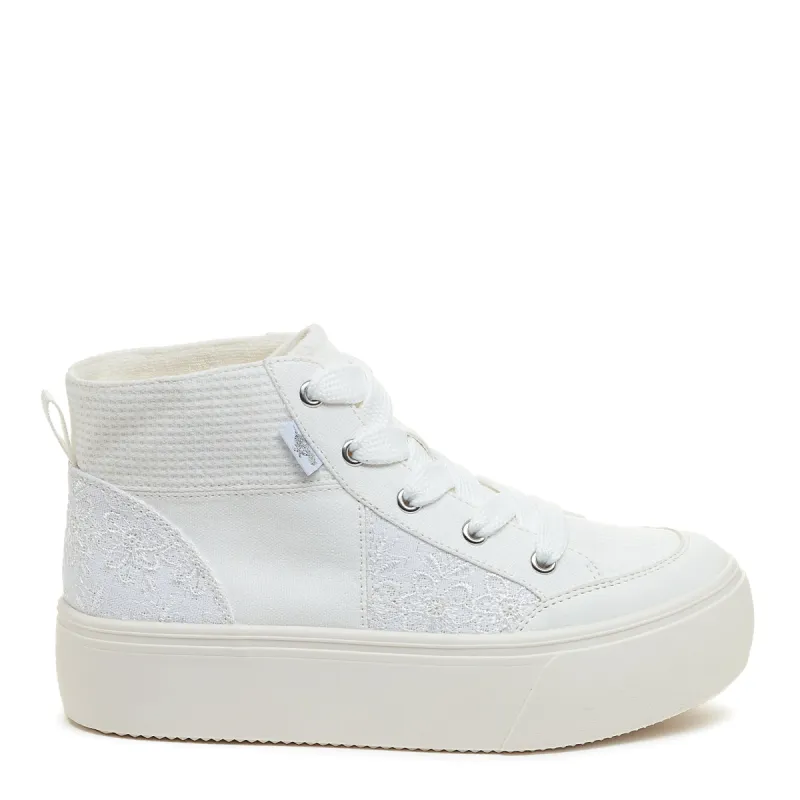Flair White Patchwork Platform Sneaker sold by Rocket Dog