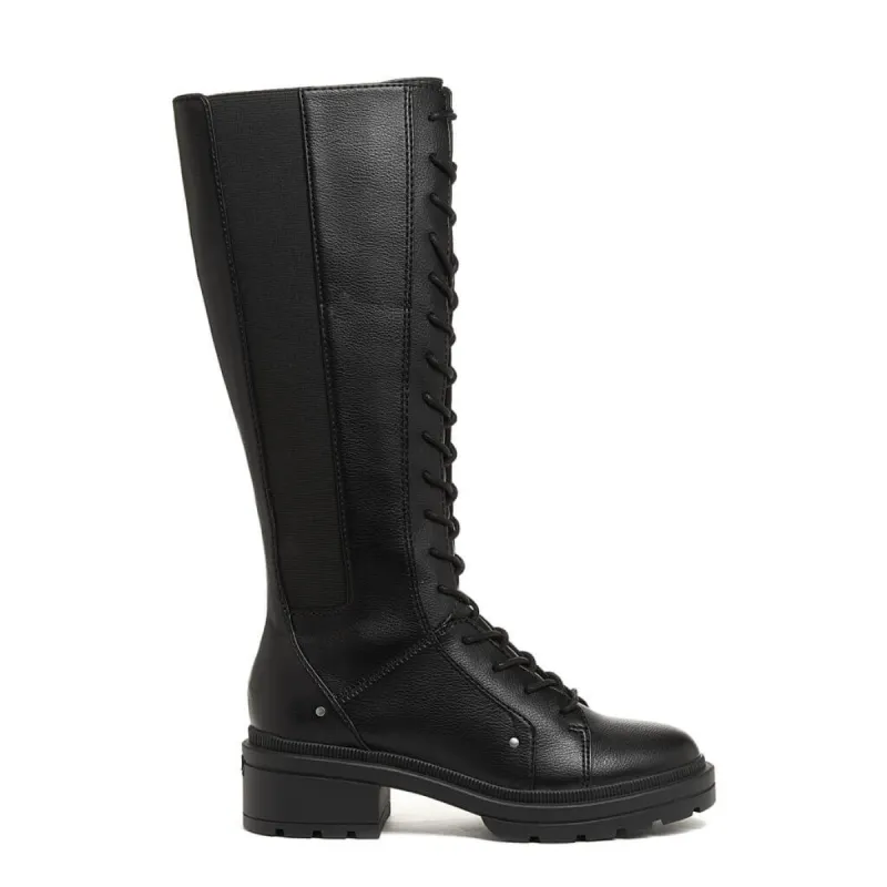 Issa Black Lace Up Tall Boot sold by Rocket Dog