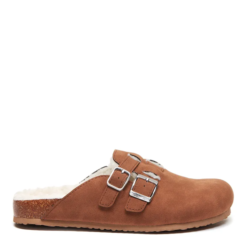 Abel Cognac Shearling Mule sold by Rocket Dog