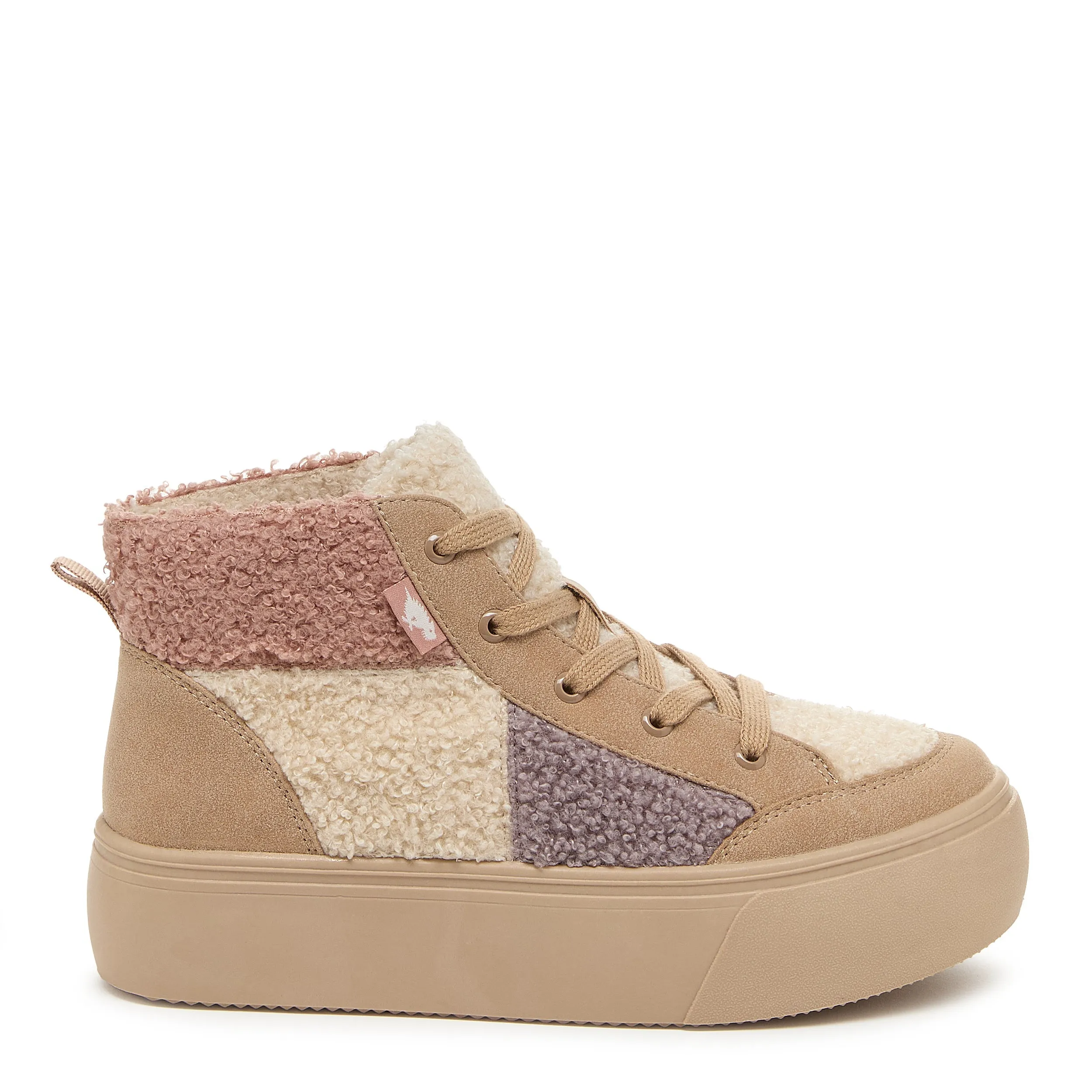 Flair Natural Faux Fur Platform Sneaker sold by Rocket Dog