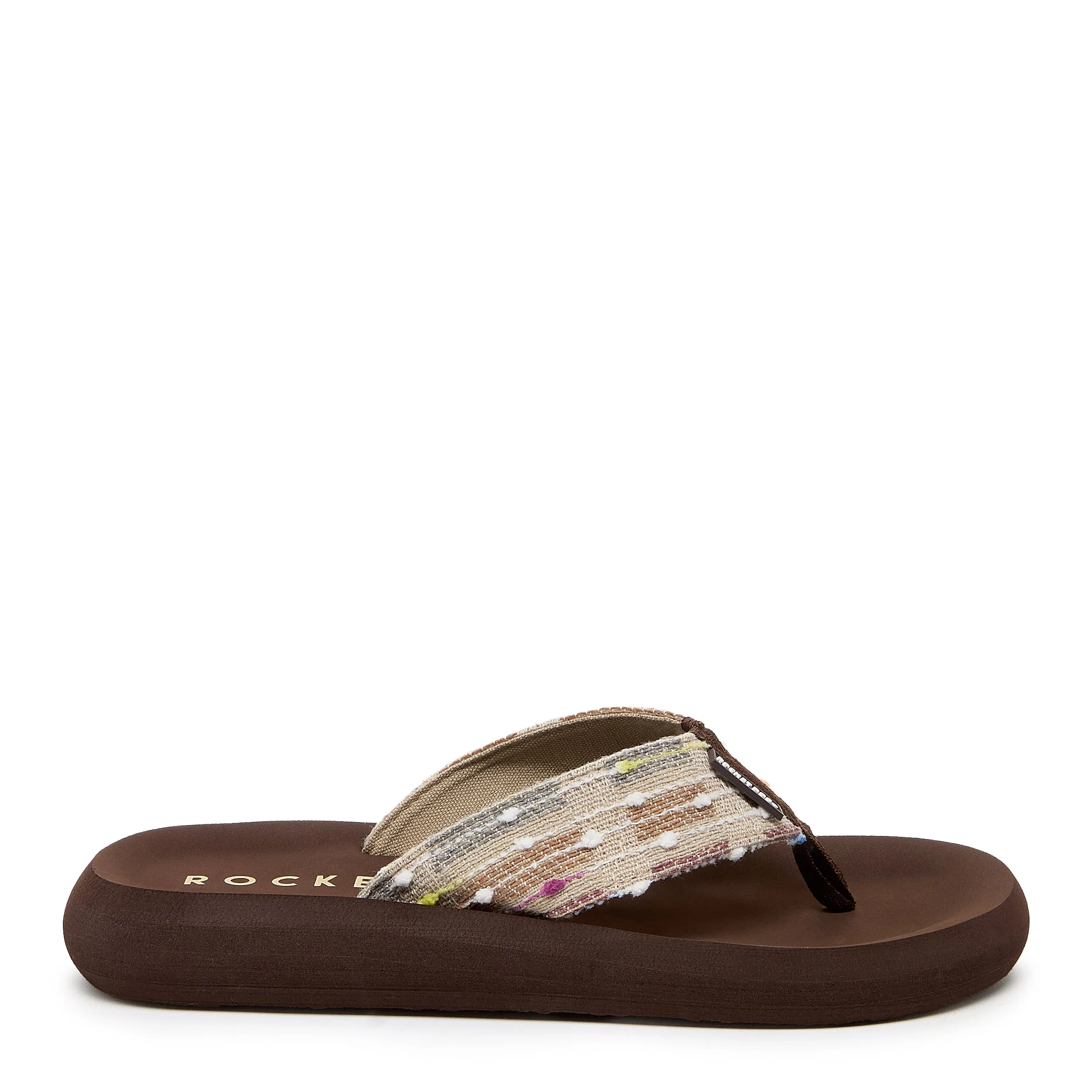 Spotlight Brown Multi Woven Flip Flop sold by Rocket Dog
