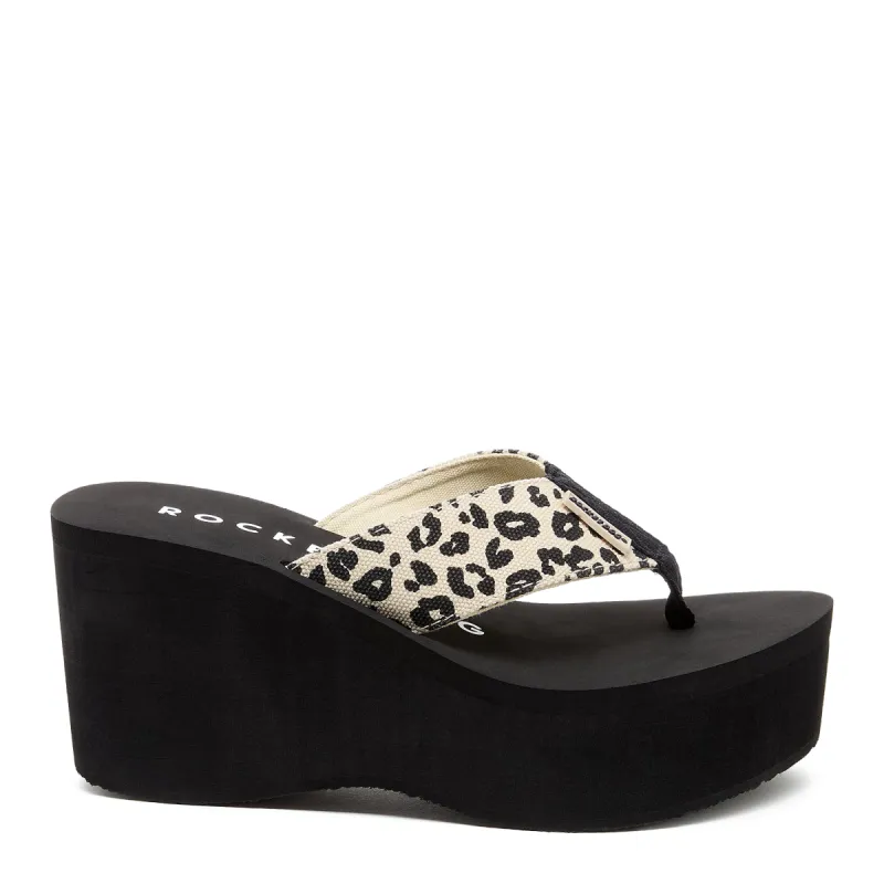 Crush Leopard Platform Flip Flop sold by Rocket Dog