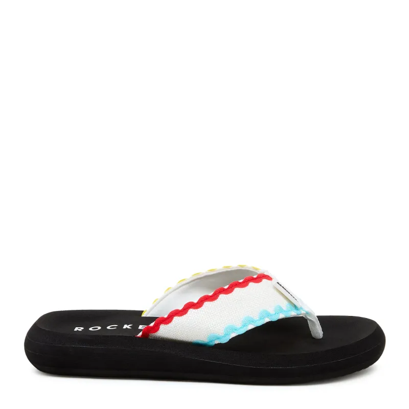 Spotlight White Multi Flip Flop sold by Rocket Dog