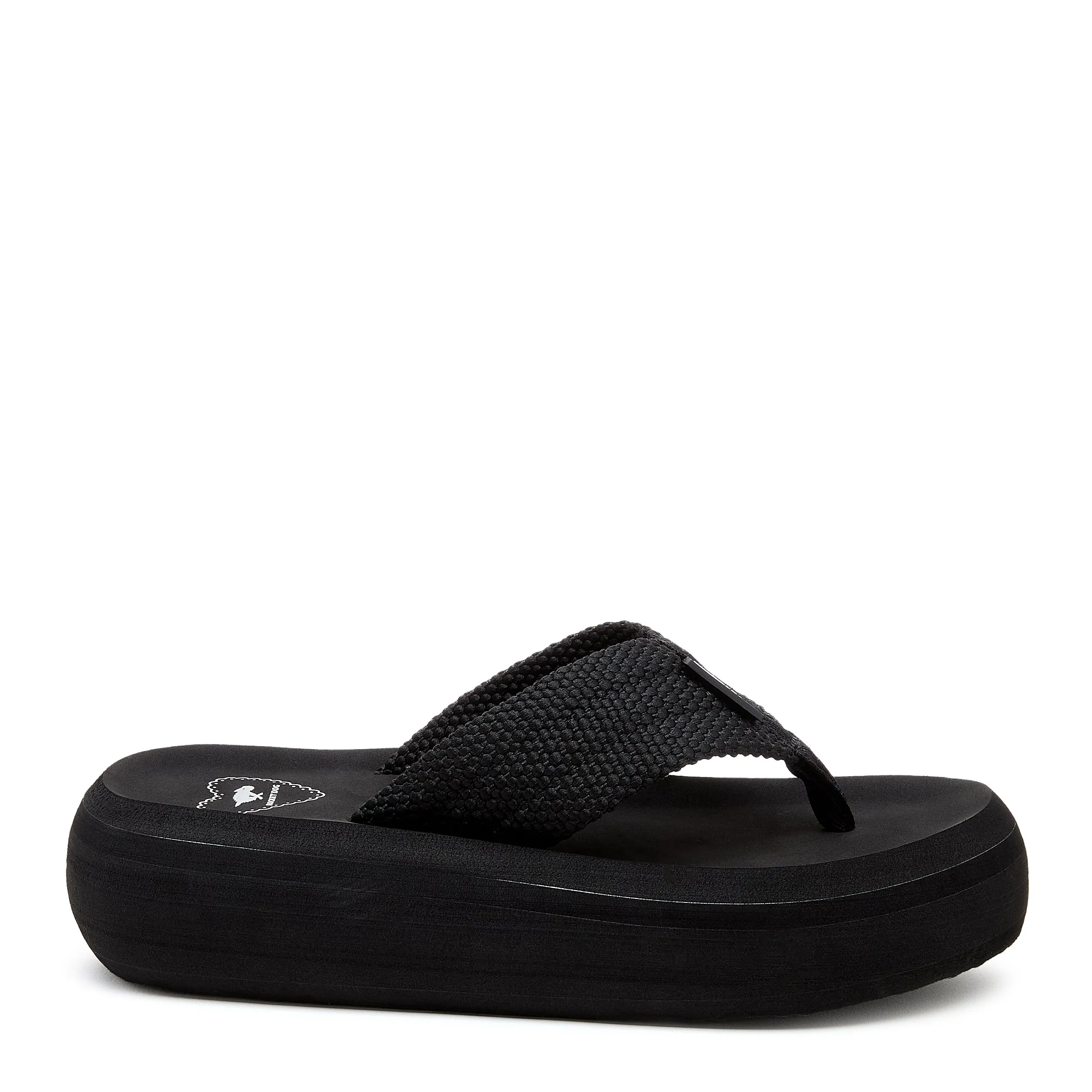 Sandy Black Webbing Platform Flip Flop sold by Rocket Dog