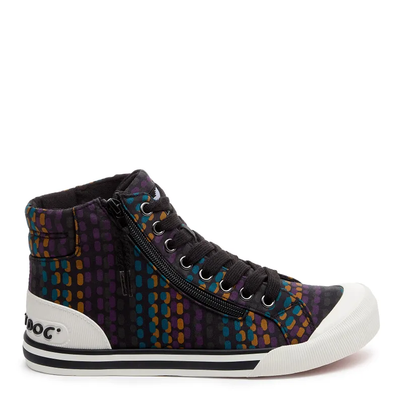 Jazzin Pixel Pop High Top Sneaker made by Rocket Dog