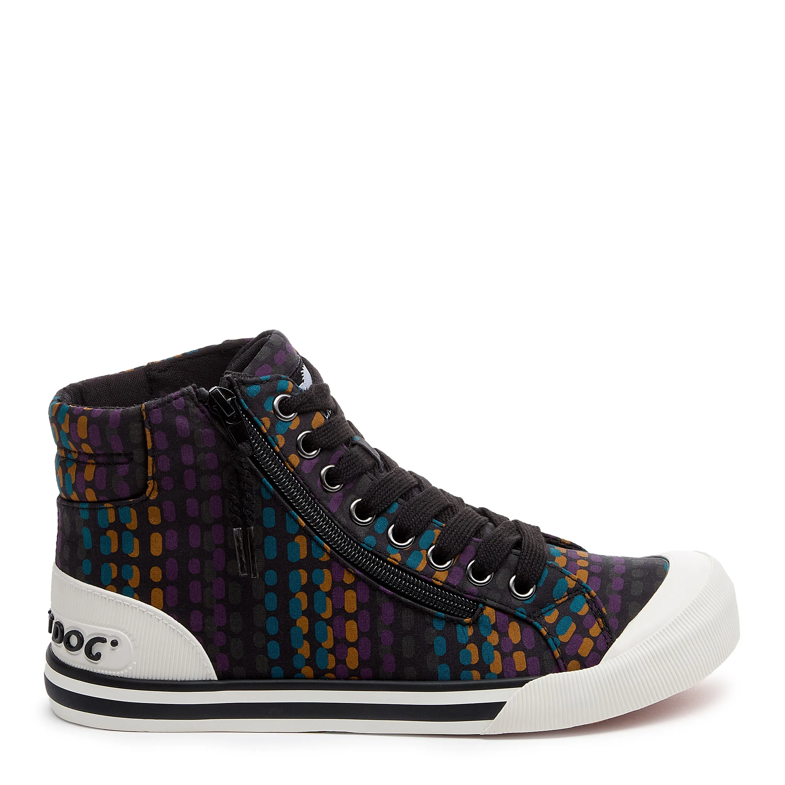 Jazzin Pixel Pop High Top Sneaker sold by Rocket Dog