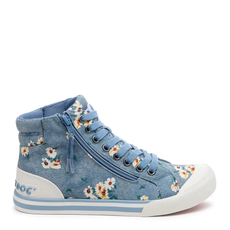 Jazzin Blue Floral High Top Sneaker sold by Rocket Dog