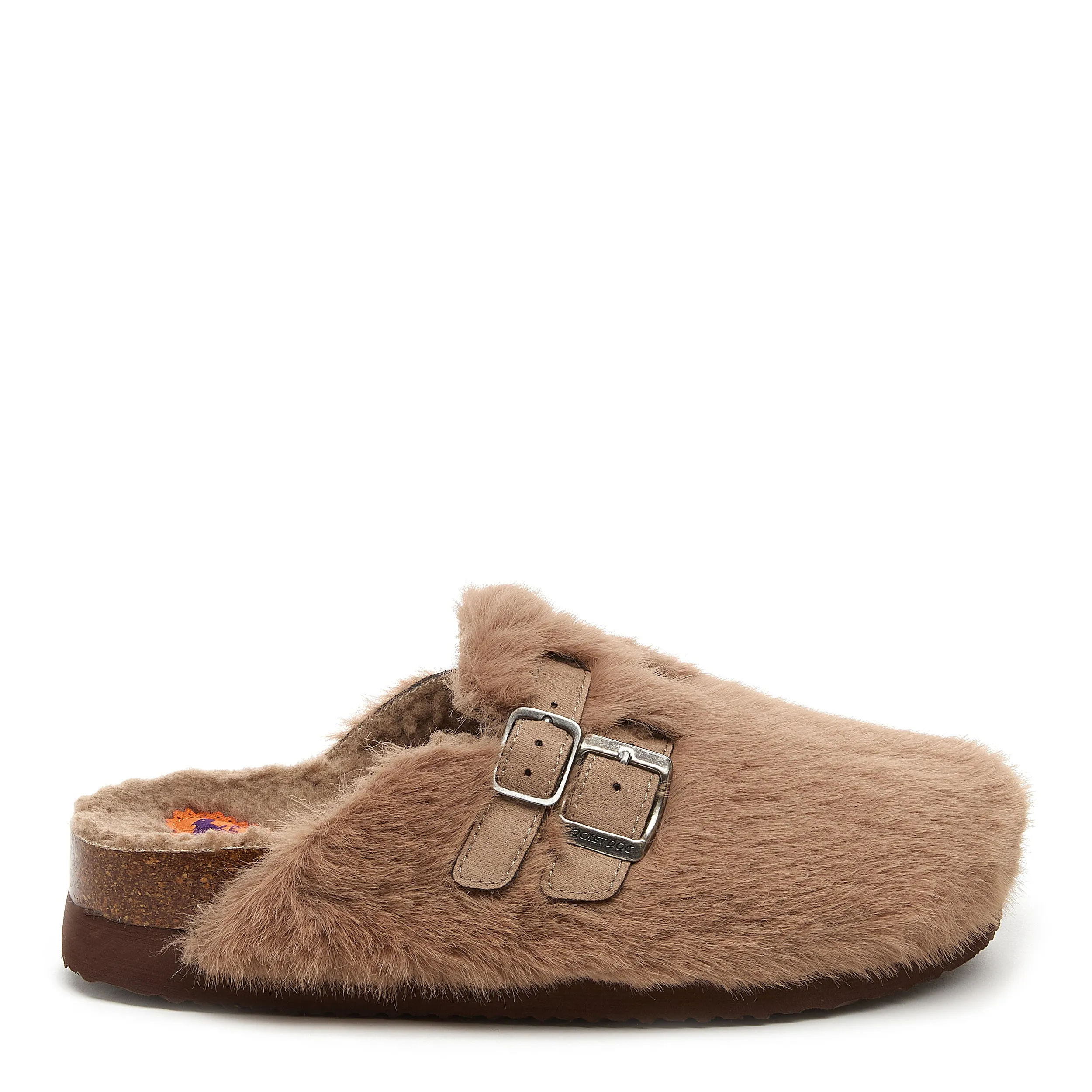 Abel Plus Fuzzy Taupe Mule sold by Rocket Dog