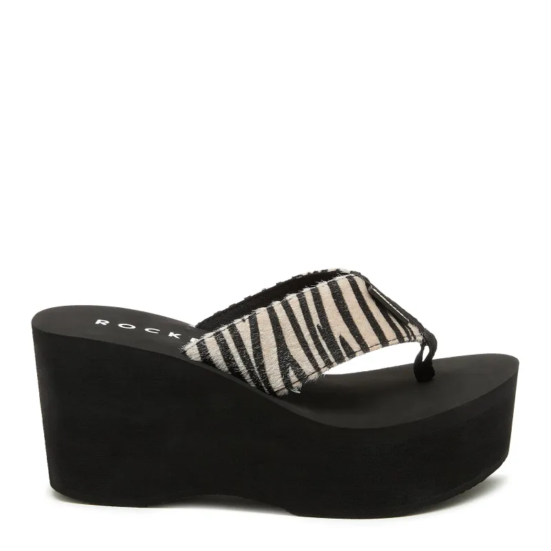 Crush Tan Animal Print Flip-Flops made by Rocket Dog