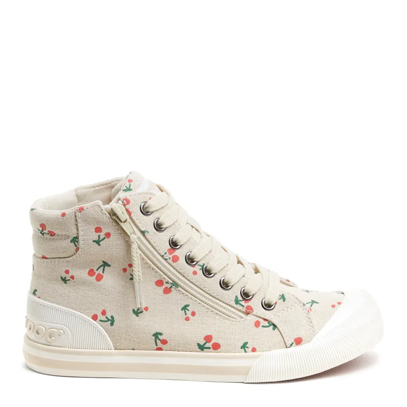 Jazzin Cherry Print High Top Sneaker sold by Rocket Dog