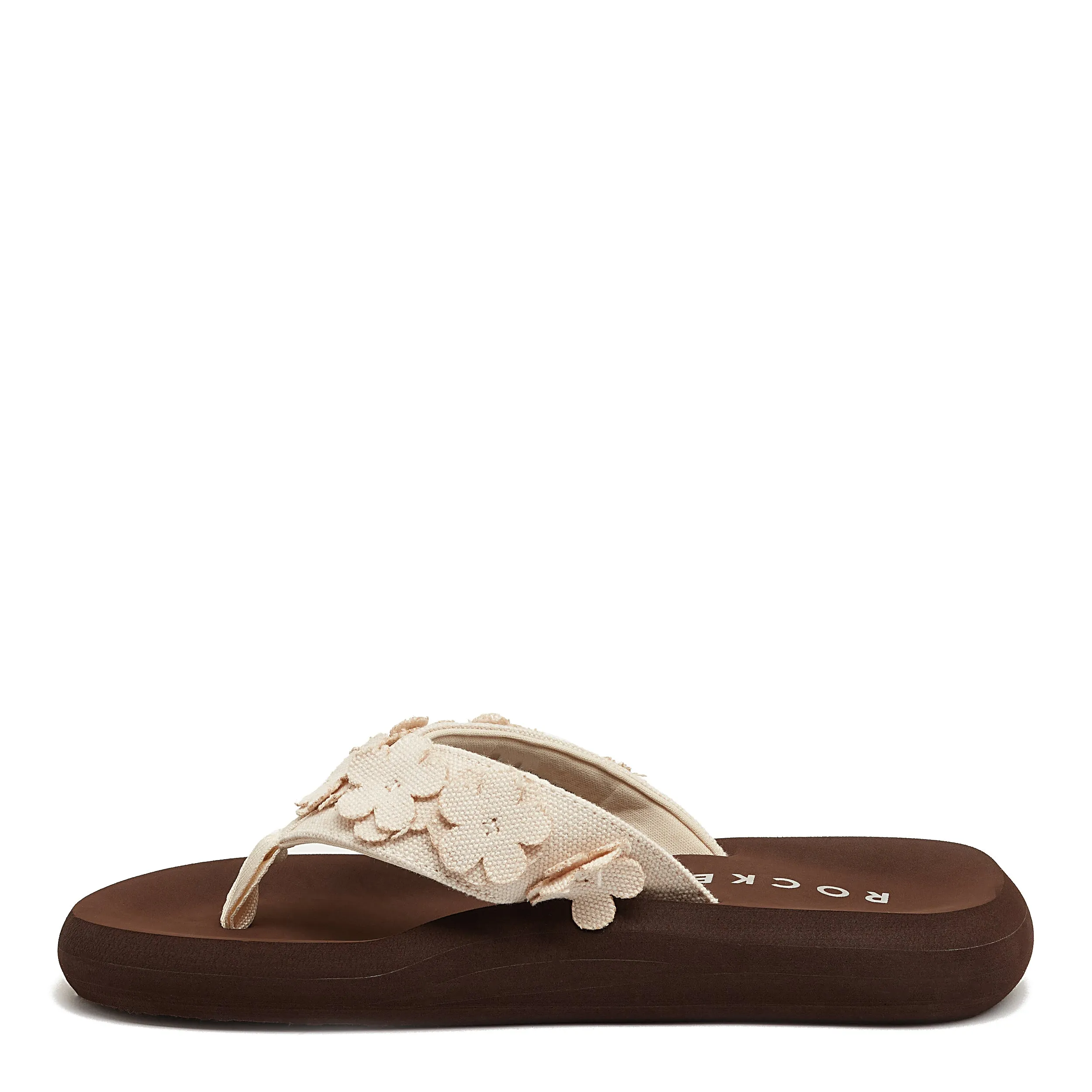 Sunsetbloom Off White Flower Flip Flop sold by Rocket Dog product image thumbnail 5