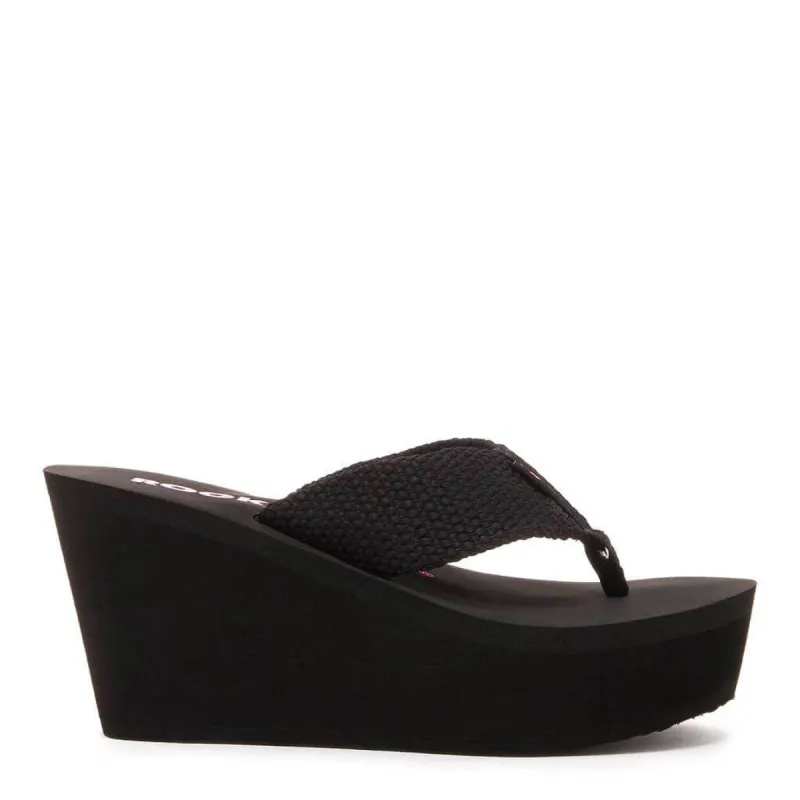 Diver Black Wedge Flip Flop sold by Rocket Dog