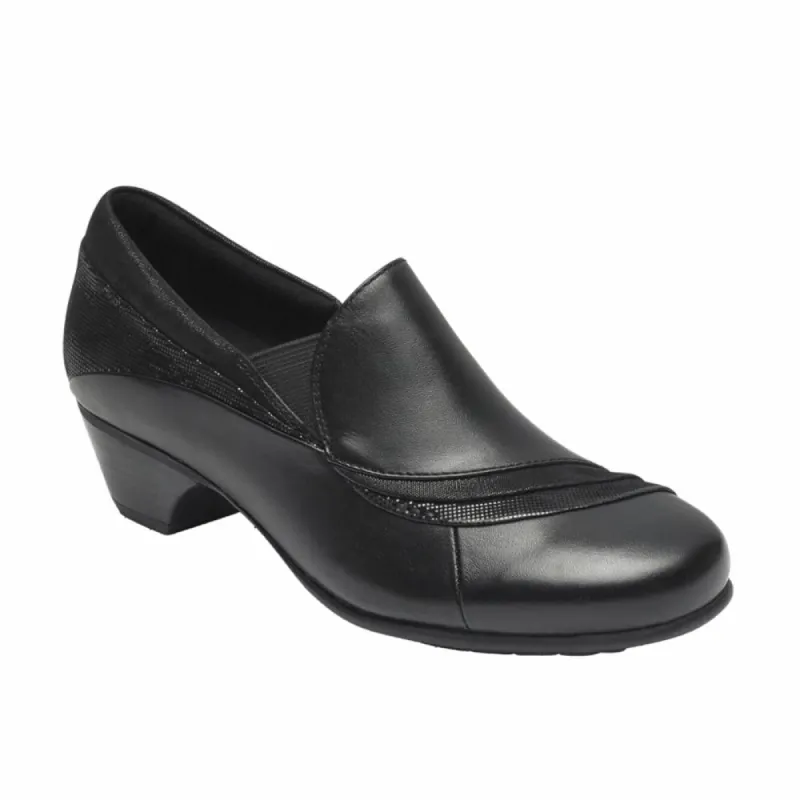 Aravon PROVENCE ASYM SLIPON BLACK sold by Rockport