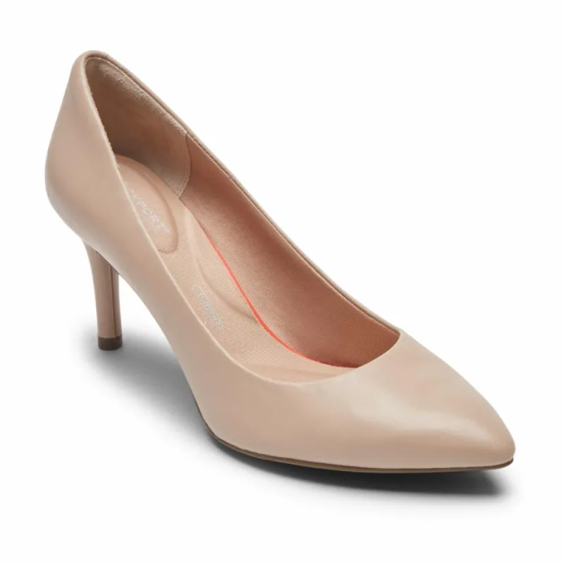 Rockport Women TOTAL MOTION 75mmPTH PLAIN PUMP NEUTRAL BEIGE LTHR sold by Rockport