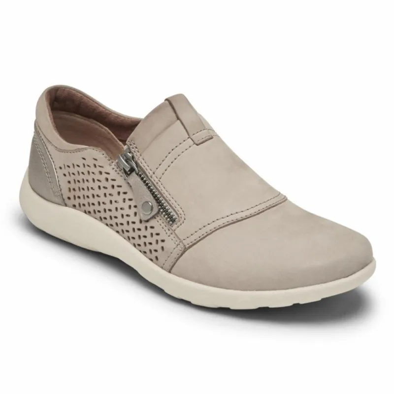 Cobb Hill AMALIE ZIPPER SLIPON TAUPE PERF sold by Rockport