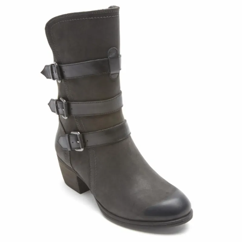 Cobb Hill ANISA 3 BUCKLE BOOT BLACK sold by Rockport