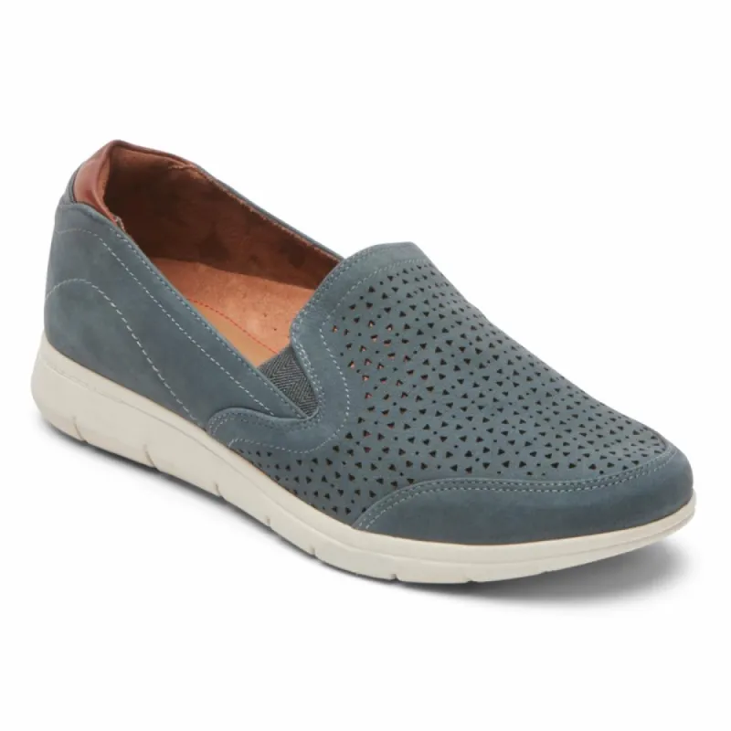 Cobb Hill LIDIA SLIPON STONE BLUE NUBUCK sold by Rockport