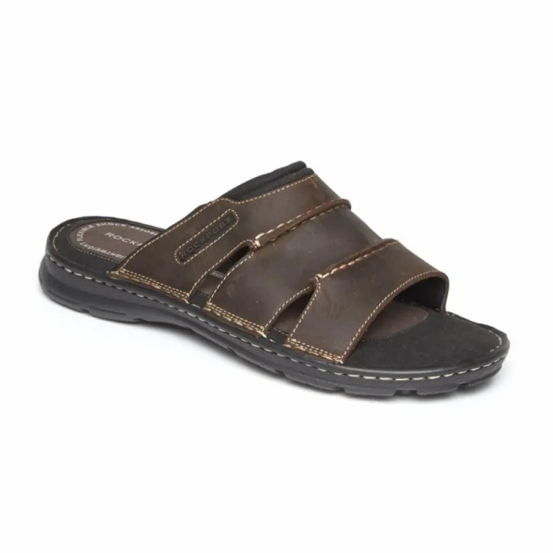 Rockport Men DARWYN SLIDE BROWN II/LEATHER sold by Rockport