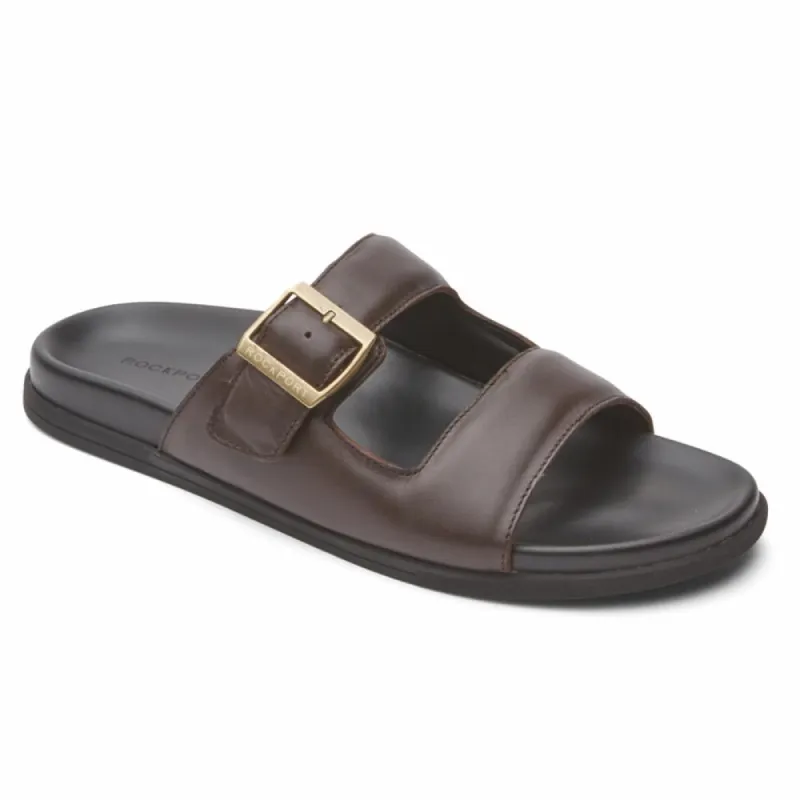 Rockport Men DARRON BUCKLE SLIDE DARK BROWN sold by Rockport