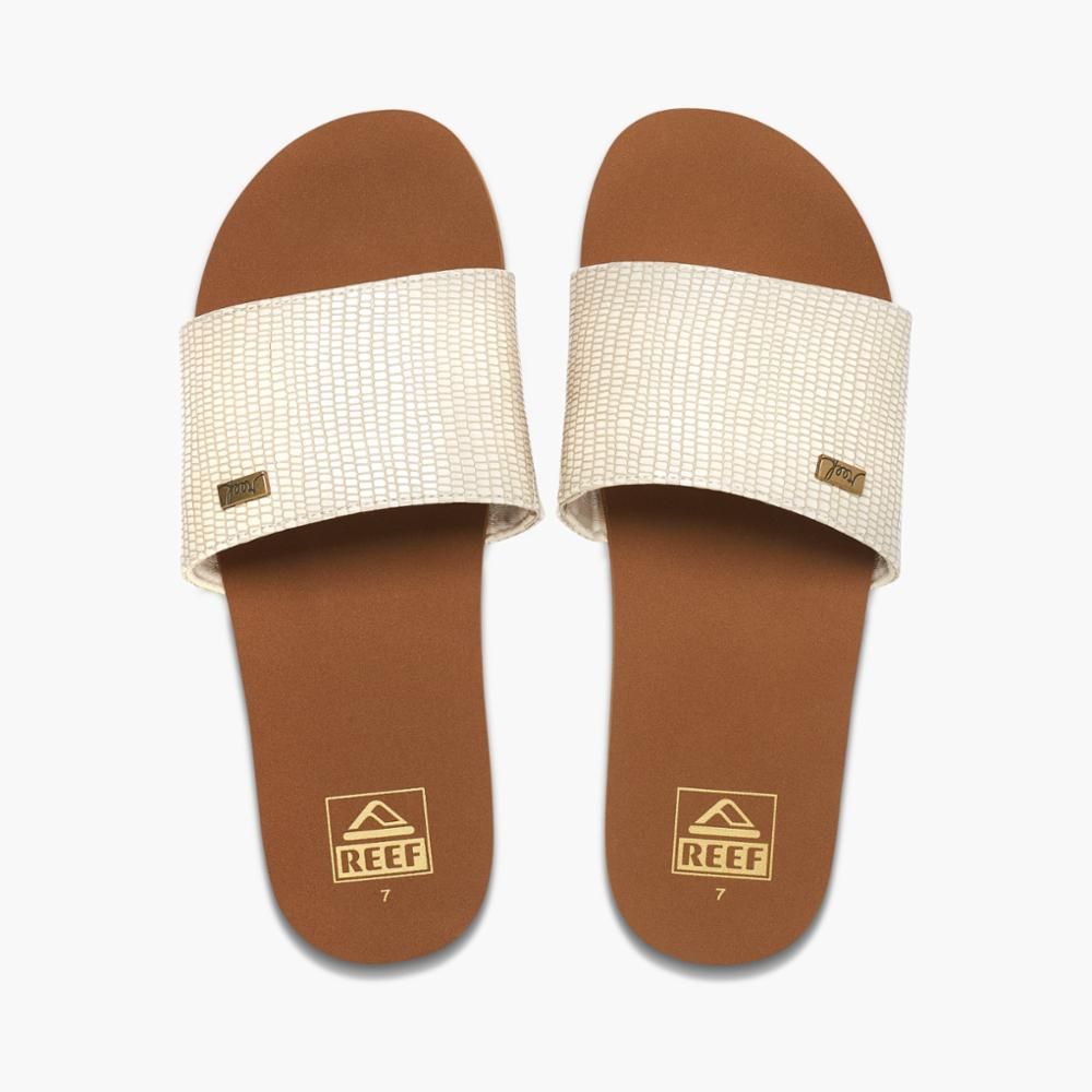 Reef Women BLISS NIGHTS SLIDE WHITE/TAN sold by Rockport product image thumbnail 3