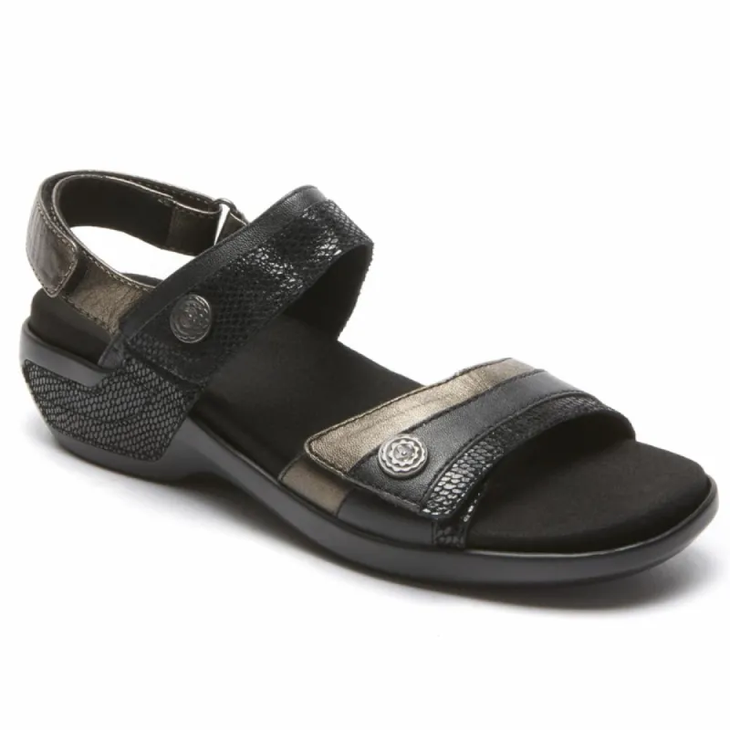 Aravon POWER COMFORT SANDALS KATHERINE BLACK/MULTI sold by Rockport