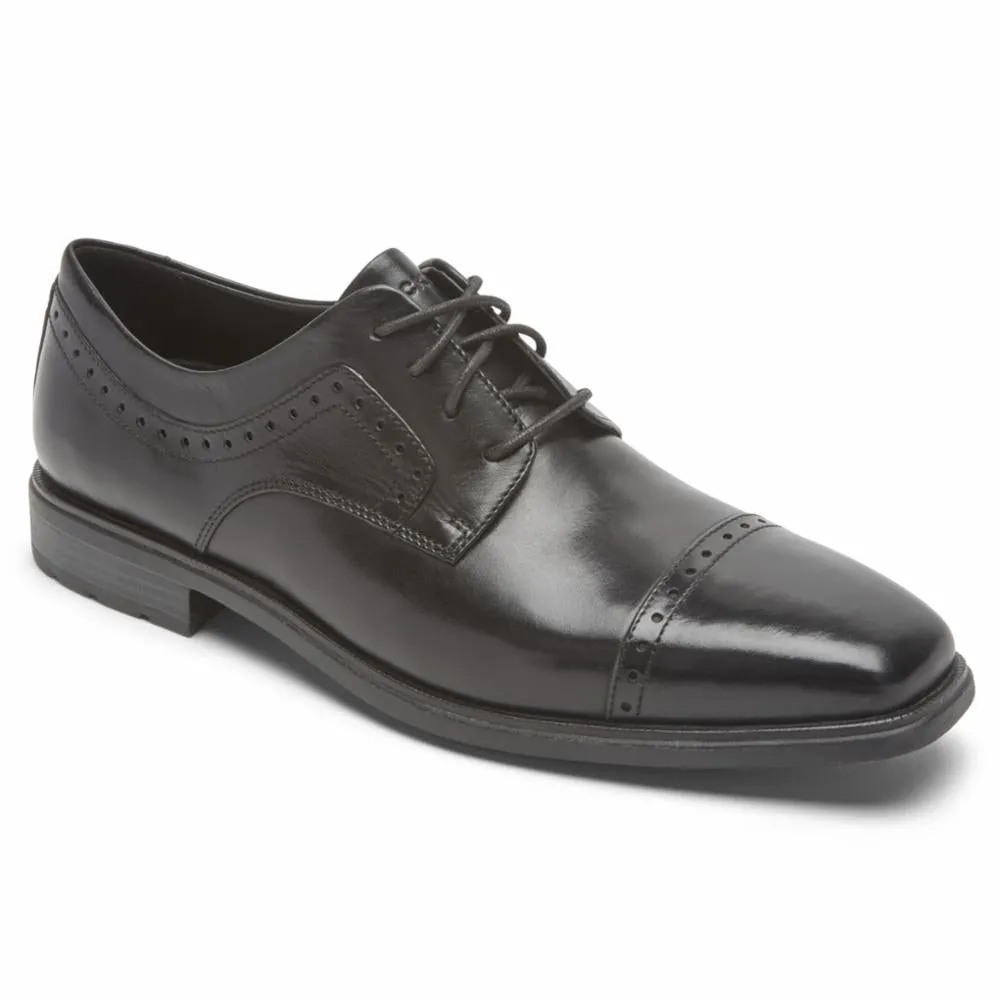 Rockport Men FINNLEY CAP TOE BLACK/GLASS sold by Rockport