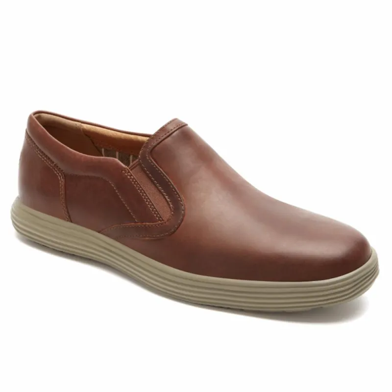 Rockport Men THURSTON GORE SLIP ON DK TAN/LEATHER sold by Rockport