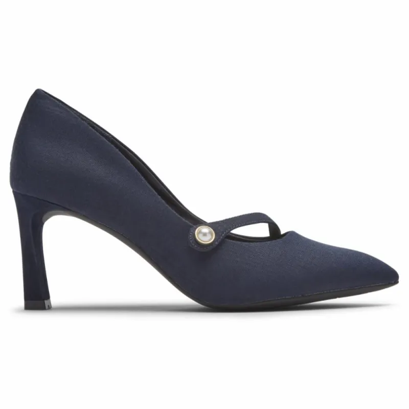Rockport Women TOTAL MOTION SHEEHAN ASYM MJ NAVY TEXTILE sold by Rockport