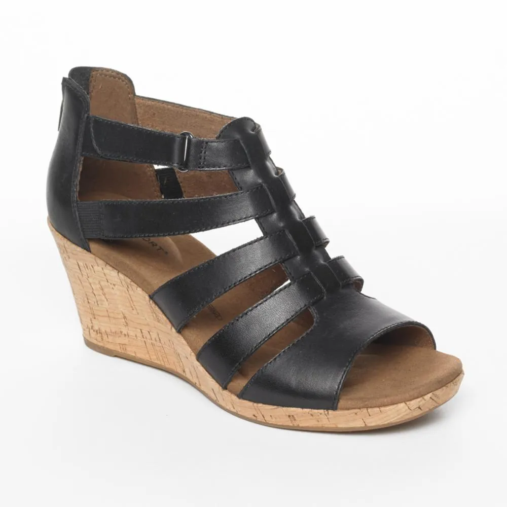 Rockport Women BRIAH GLADIATOR BLACK/LEATHER sold by Rockport