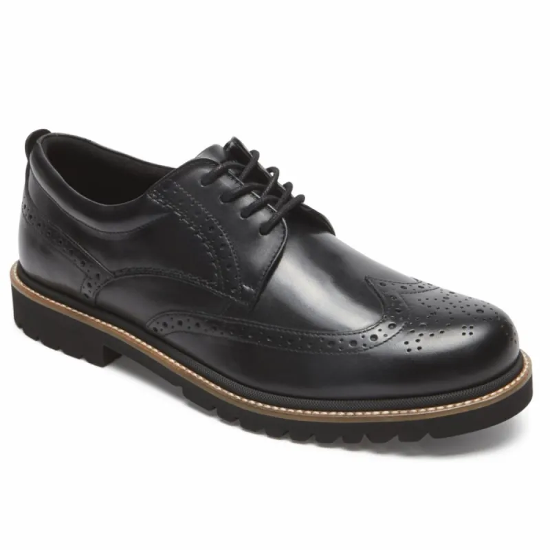 Rockport Men MARSHALL WING TIP BLACK/LEATHER sold by Rockport