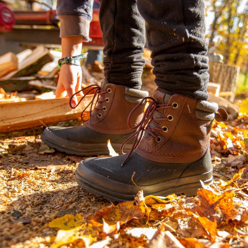 Muck Footwear Women ORIGINALS LEATHER DUCK LACE BROWN/BLACKLEATHER sold by Rockport product image thumbnail 2