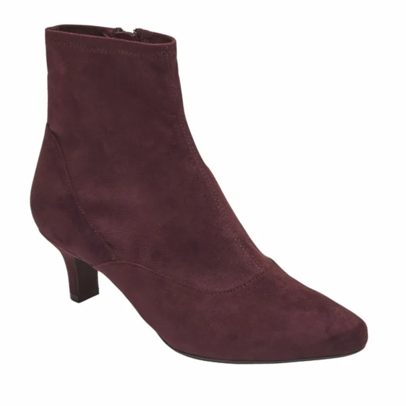 Rockport Women KIMLY STRETCH BOOTIE WINE/MICROSUEDE sold by Rockport