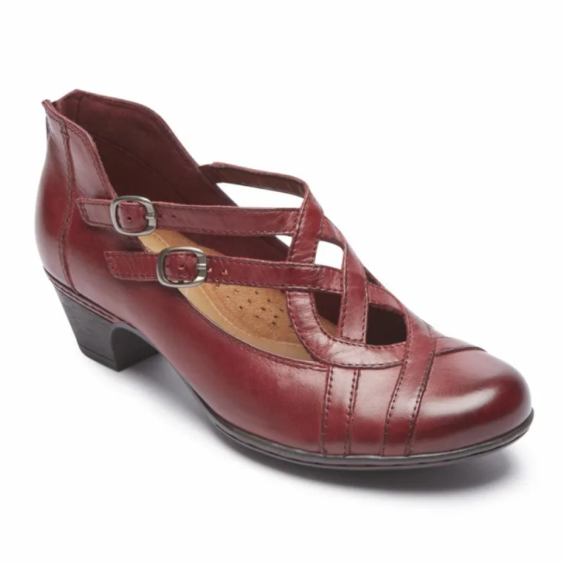 Cobb Hill ABBOTT CURVY SHOE RED/LEATHER sold by Rockport