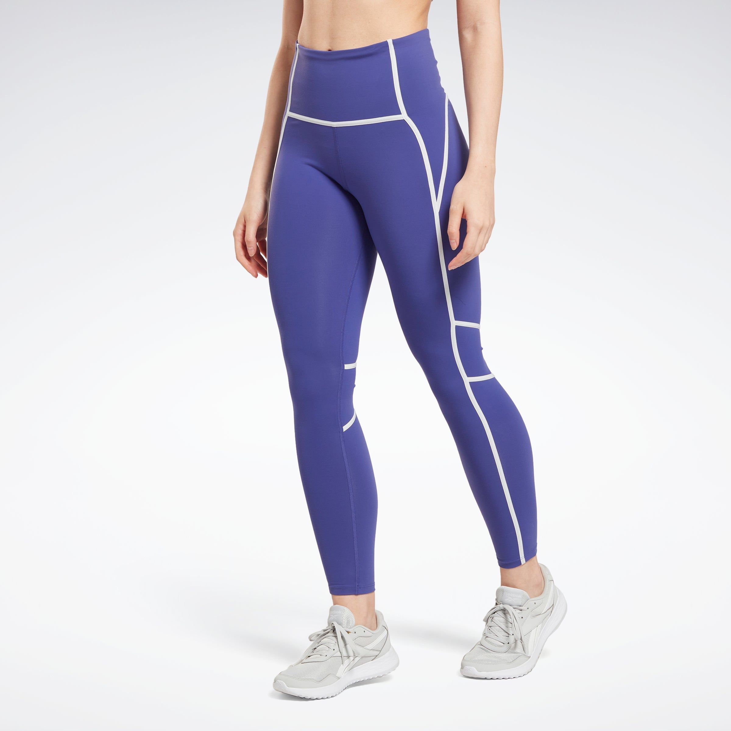 Reebok Apparel Women Lux High-Waisted Colorblock Leggings Bolprp sold by Rockport