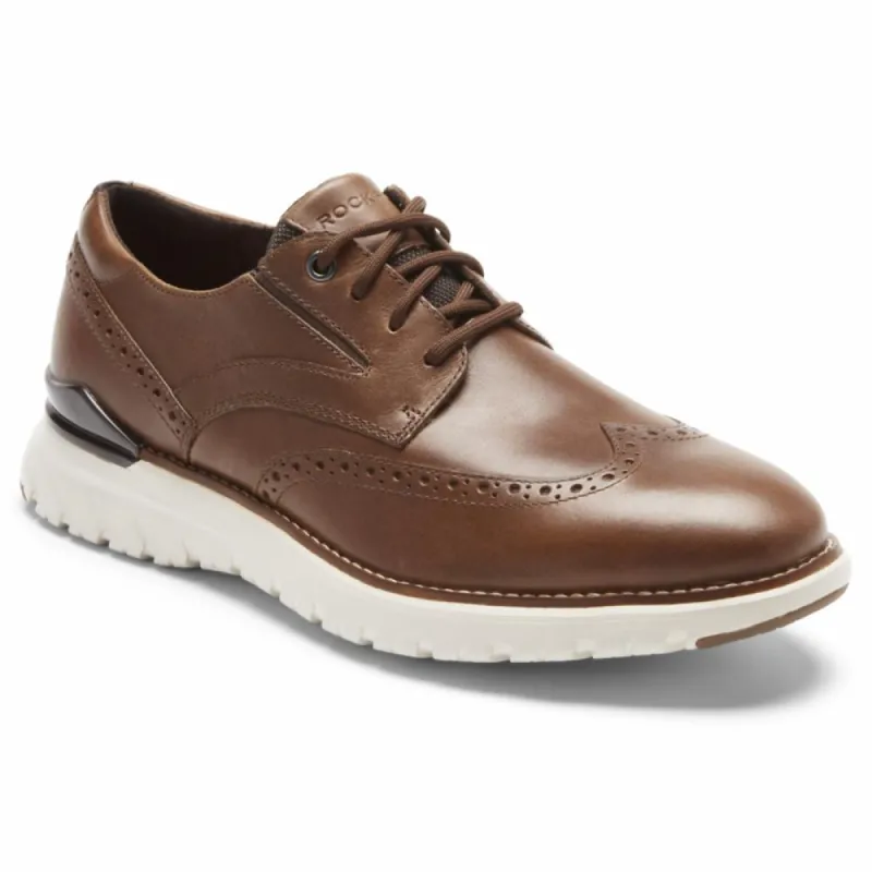Rockport Men TOTAL MOTION SPORT DRESS 2.0 WINGTIP LEATHERTHER BROWN sold by Rockport