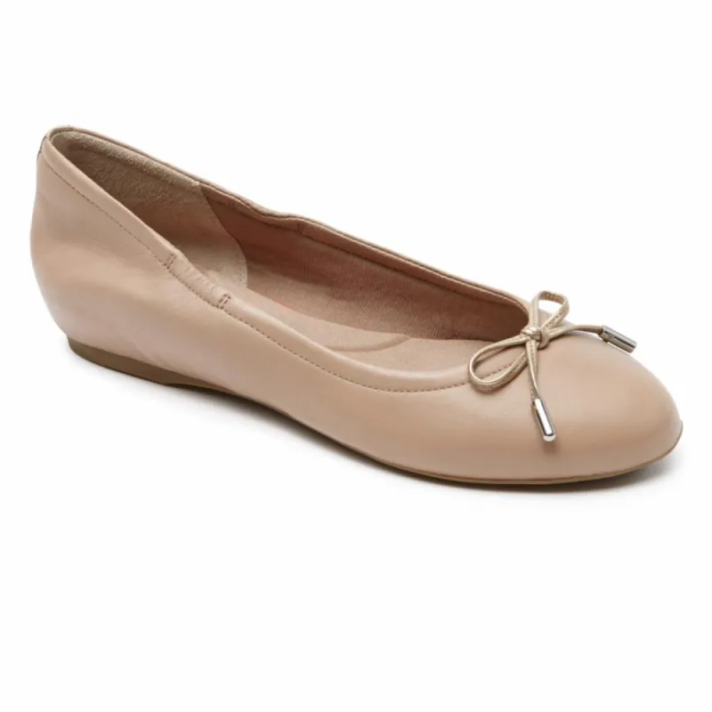 Rockport Women TOTAL MOTION HW20 TIED BALLET W TAUPE/NAPPA sold by Rockport